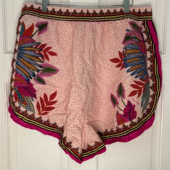 NWT FARM Rio Multicolored Floral Tropical Print Shorts Beaded Tie Detail Pockets - Picture 7 of 12